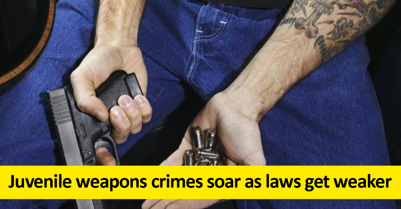 Juvenile weapons crimes soar as laws get weaker