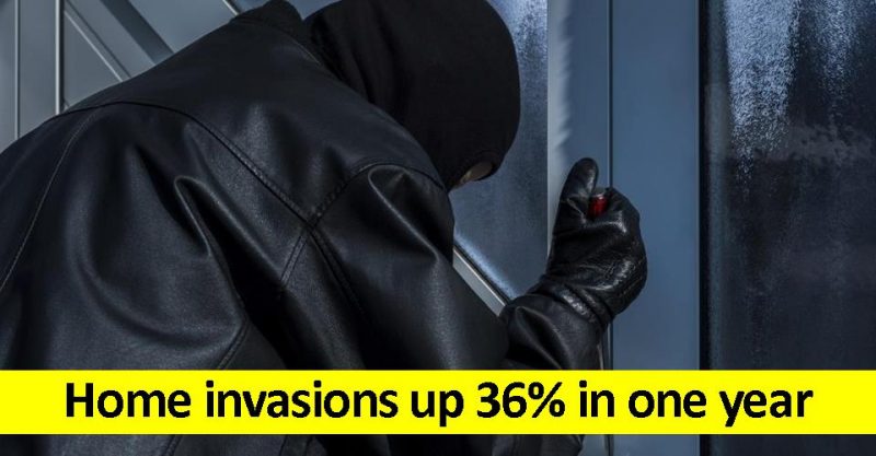 Home invasions up 36 per cent in a year